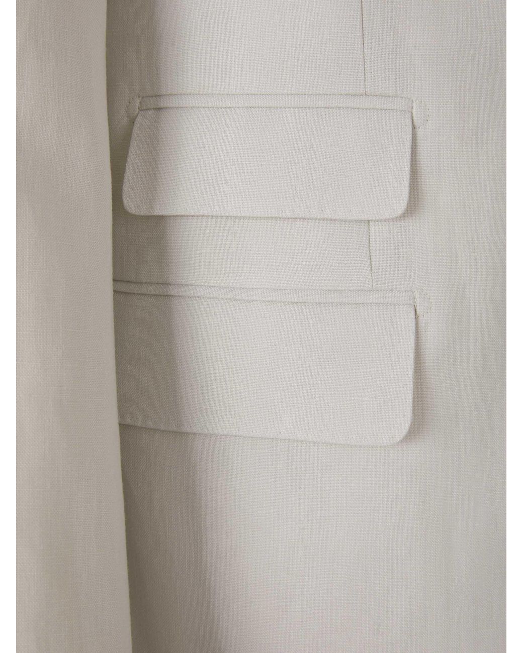 SCABAL® Gray Plain Linen Suit for men