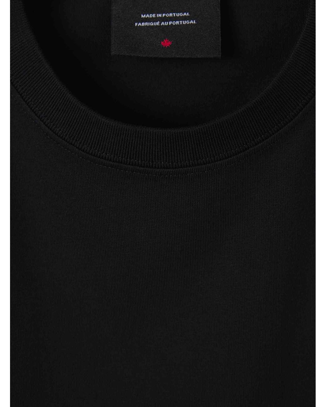 Canada Goose Black Plain Cotton T-Shirt for men