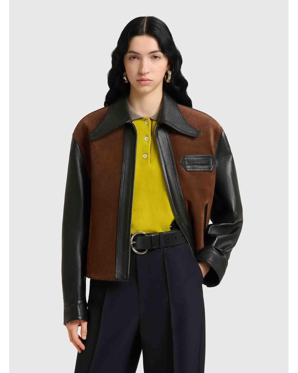 Marni Brown Leather Jacket