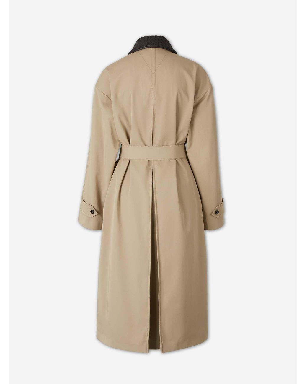 Bottega Veneta Natural Long Cotton Trench Coat