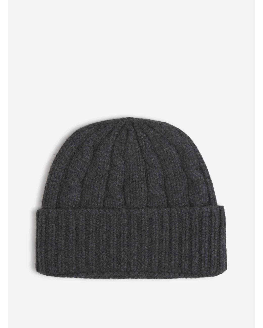 Santa Eulalia Black Braided Cashmere Hat for men