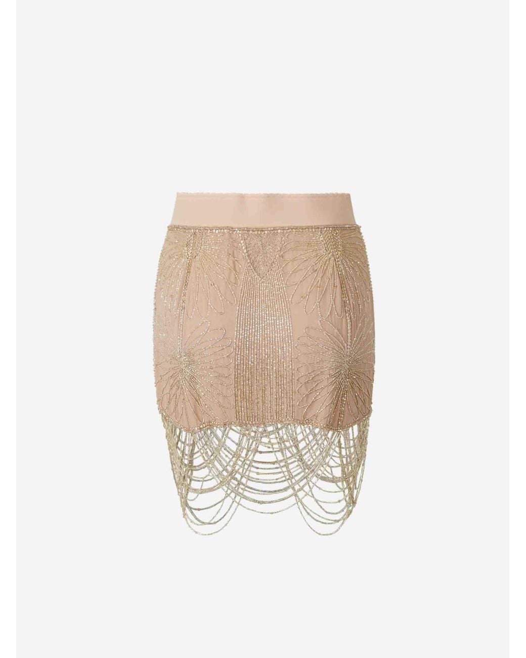 The Attico White Silk Mini Skirt