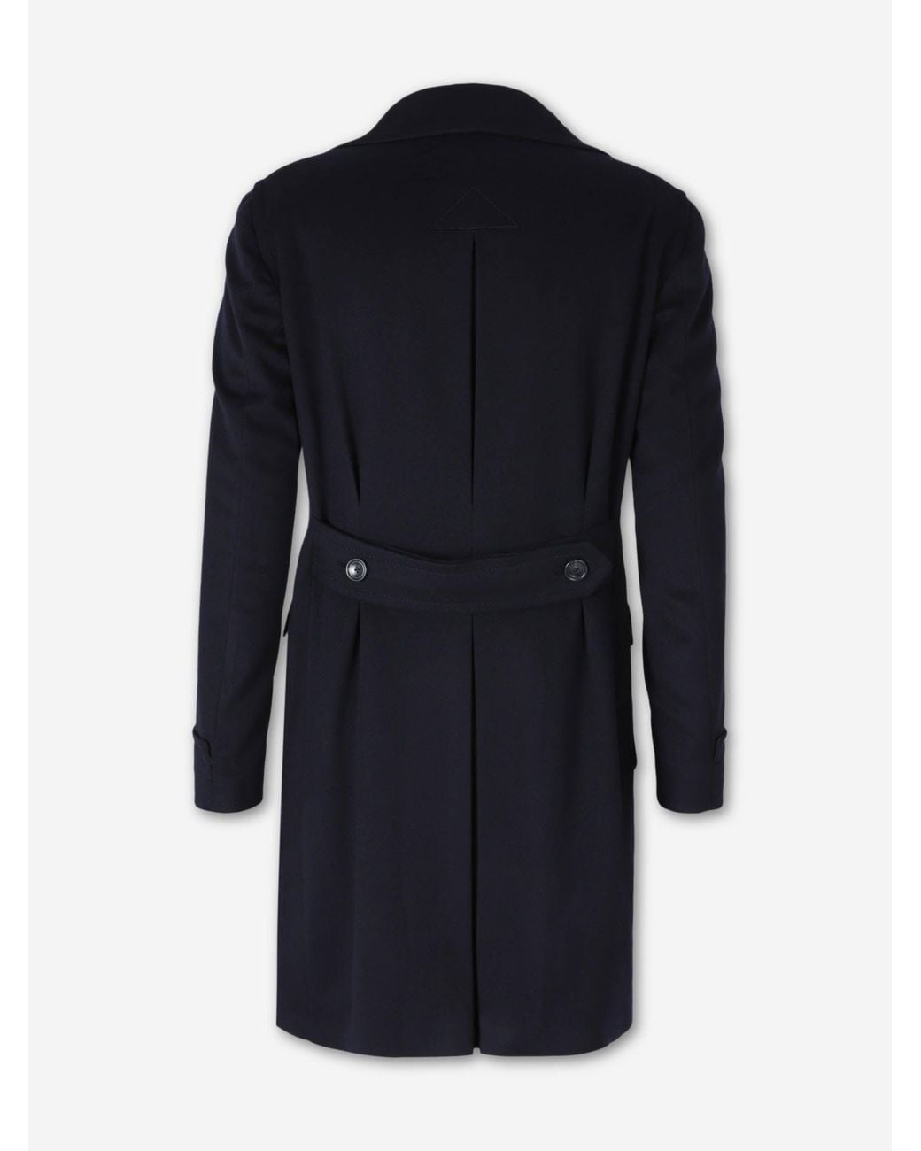 Tagliatore Blue Long Cashmere Coat for men