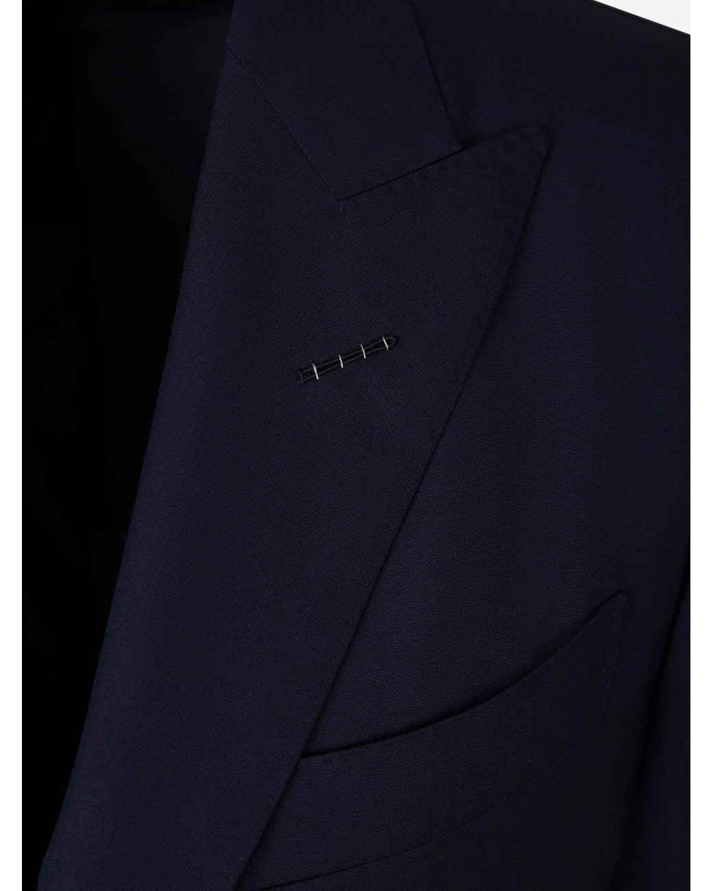 Tom Ford Blue Plain Wool Suit for men