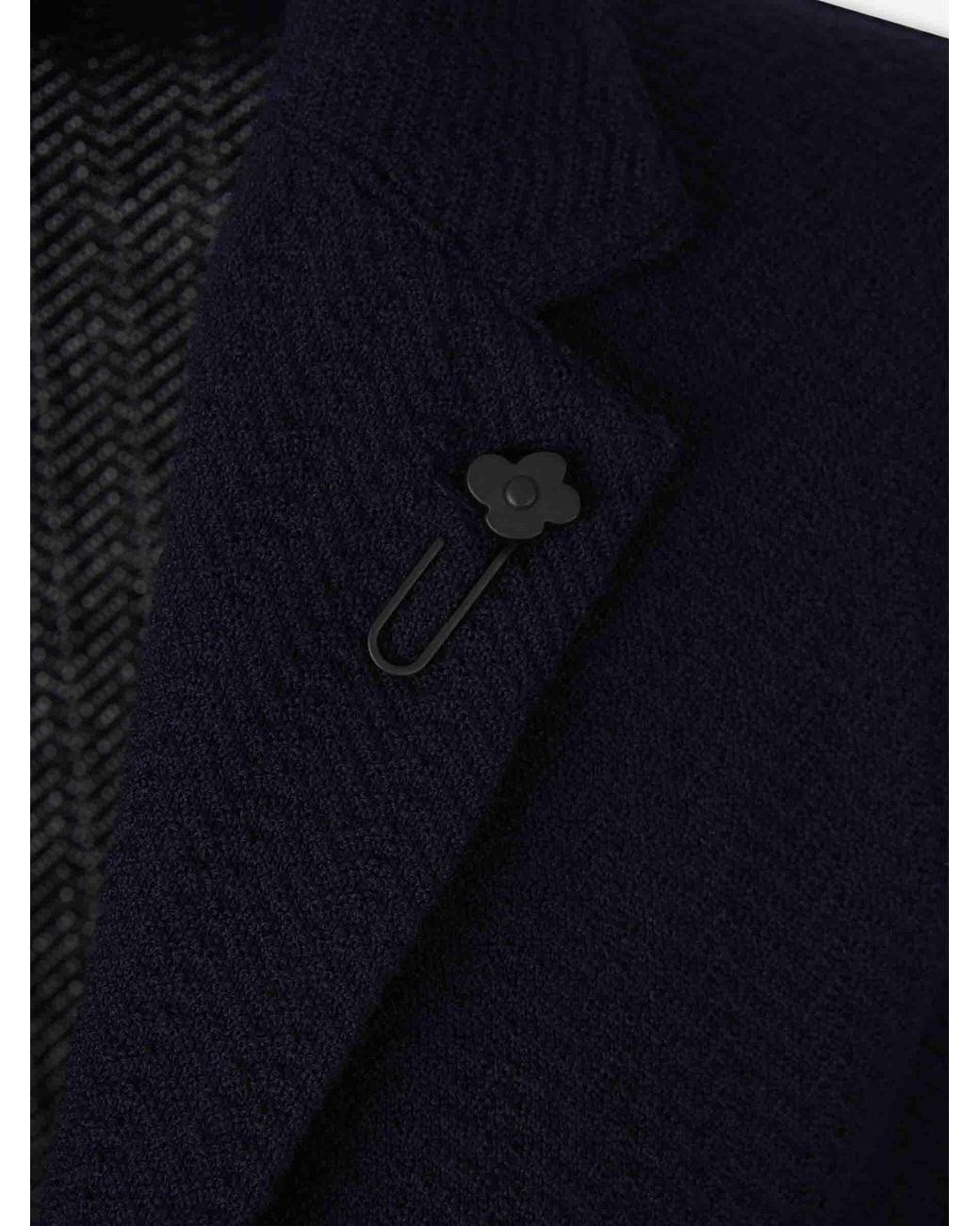 Lardini Blue Blazer Style Cardigan for men