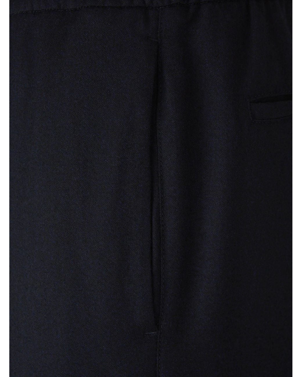 Canali Blue Straight Wool Trousers for men