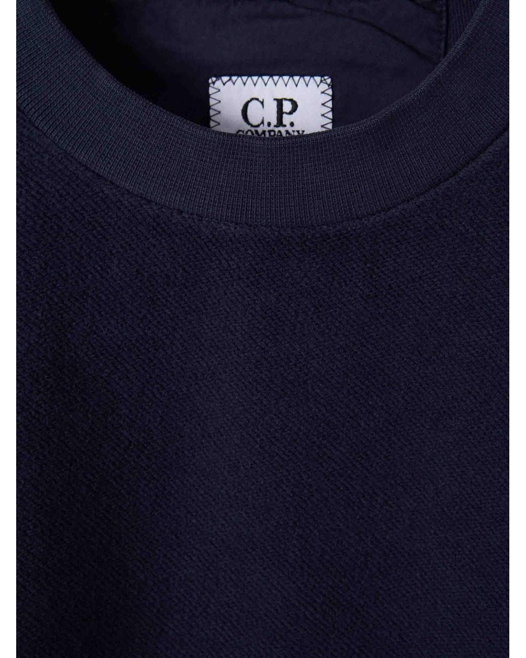 C P Company Blue Crew Neck Sweatshirt for men