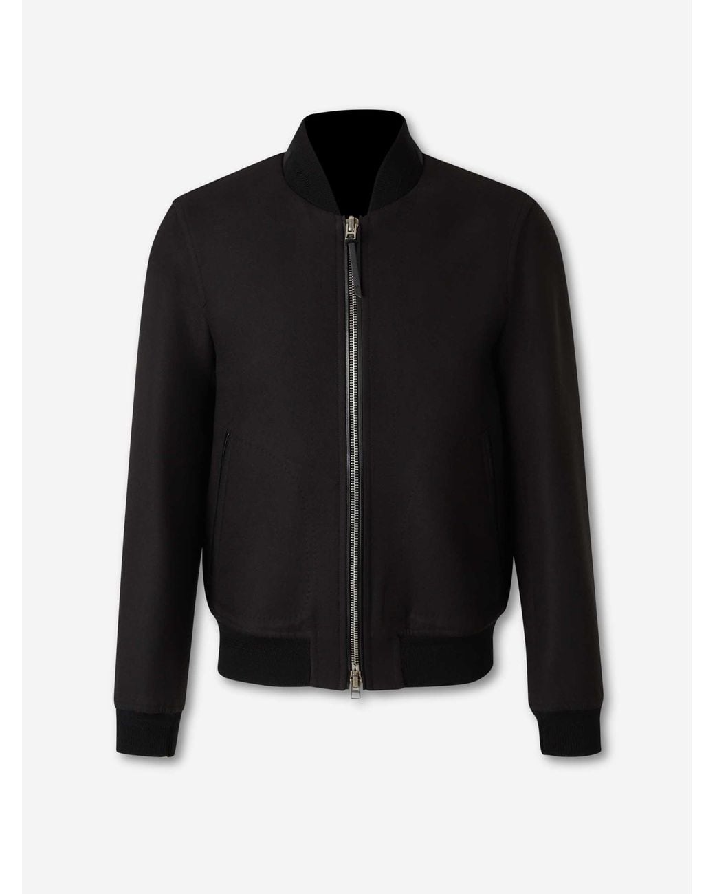 Tom Ford Black Wool Bomber Jacket for men