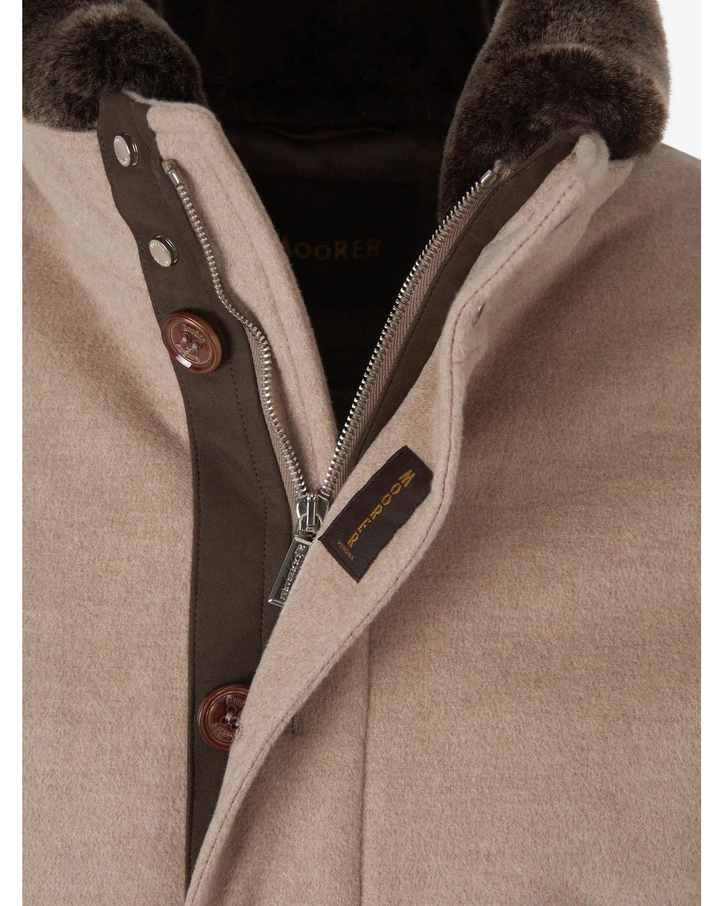 Moorer Natural Quilted Knit Jacket for men