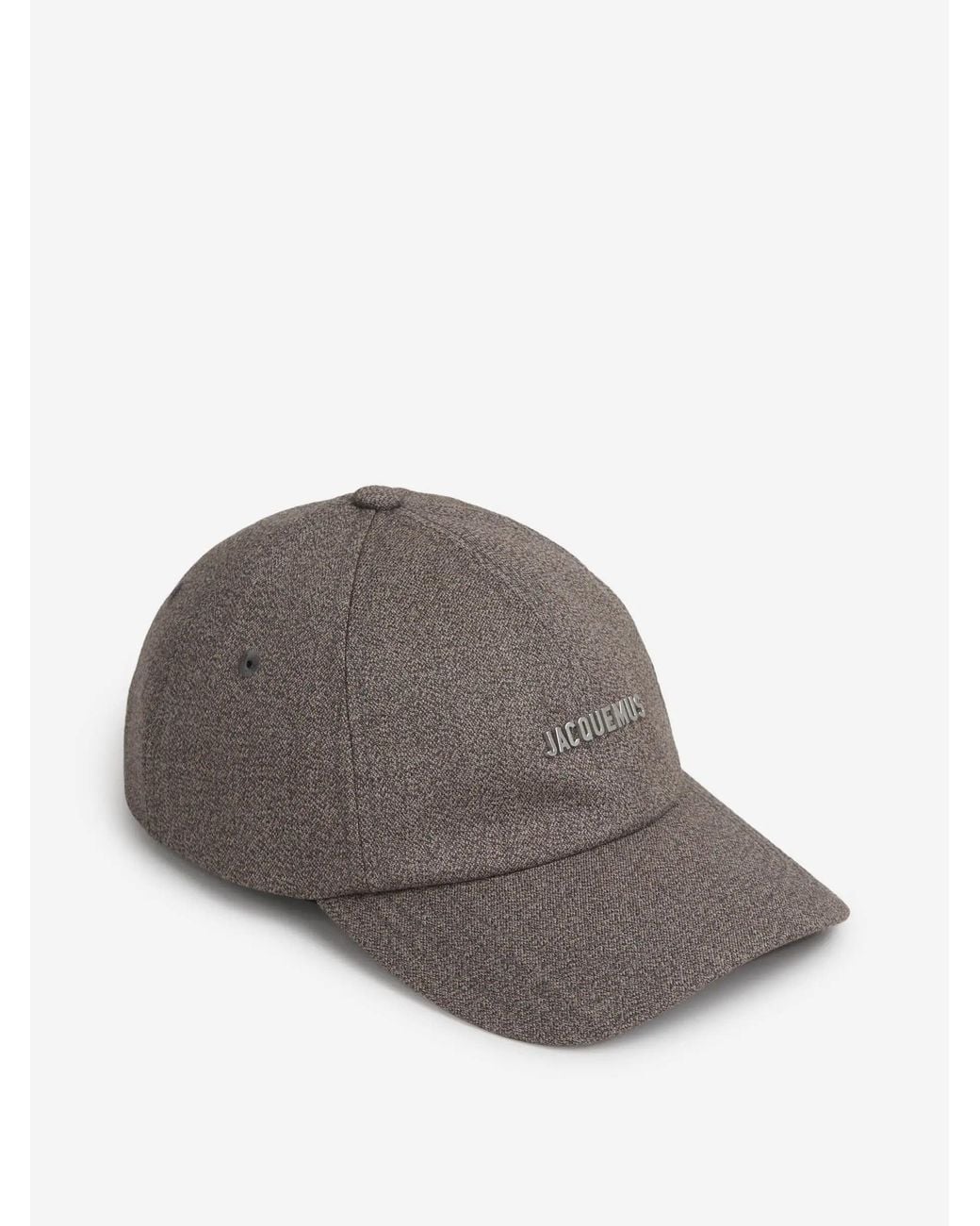 Jacquemus Gray Wool Cap With Logo for men