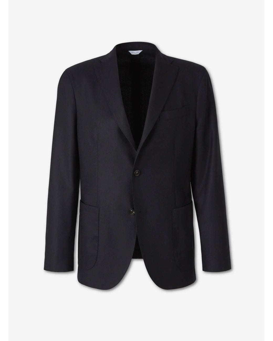 Boglioli Black Blazer Straight Wool for men