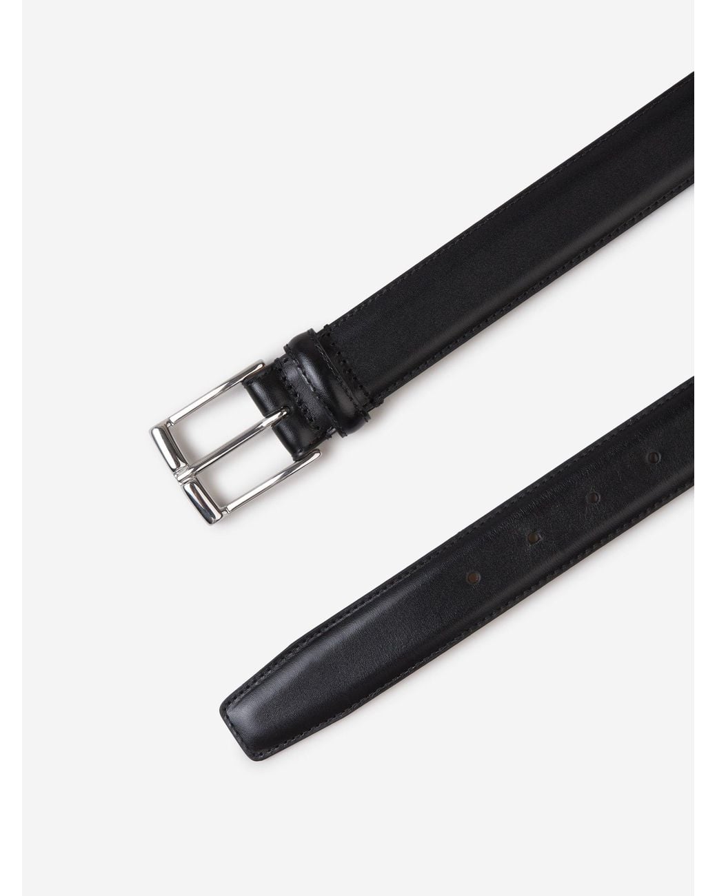 Crockett and Jones Black Fine Leather Belt for men
