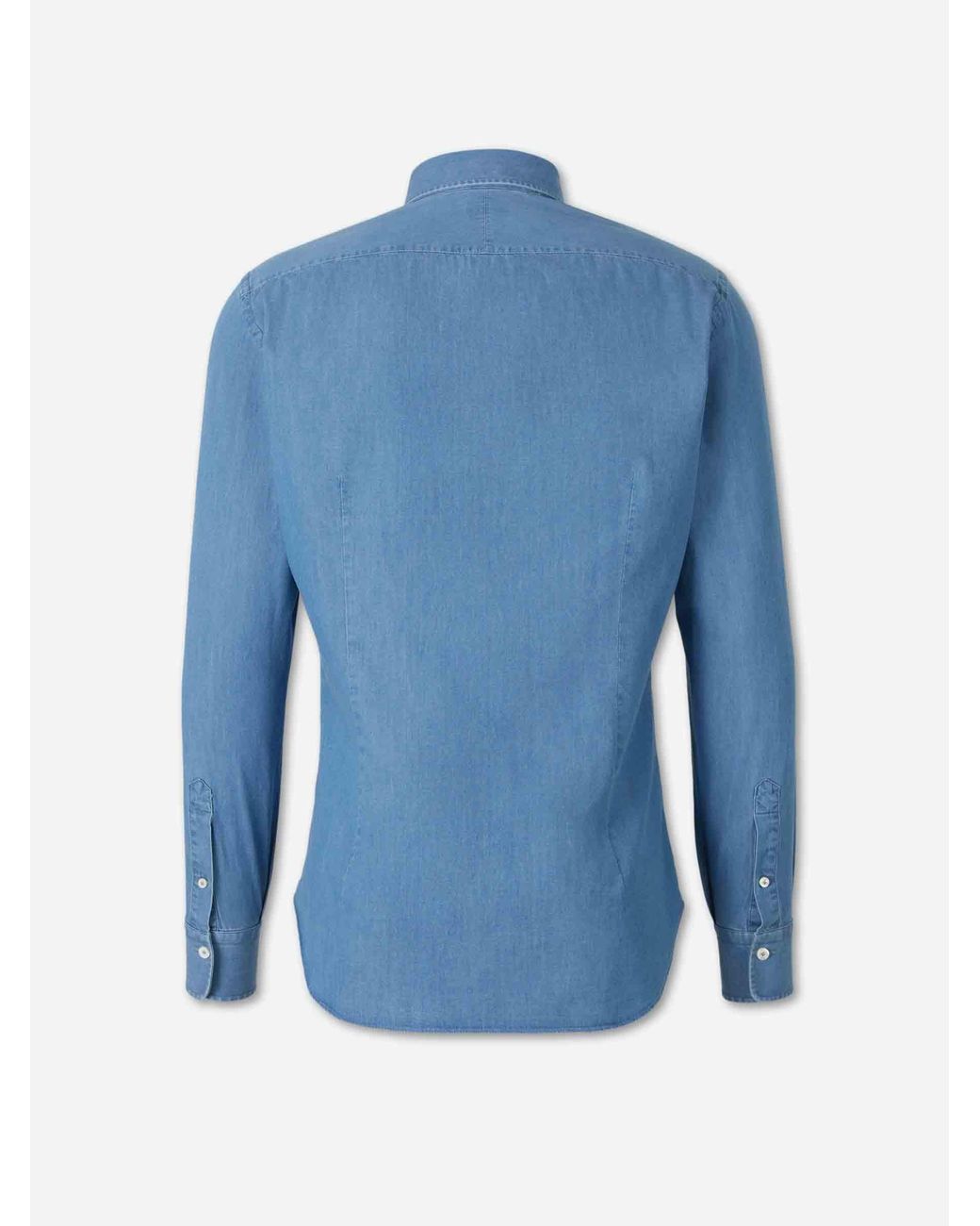 Santa Eulalia Blue Cotton Denim Shirt for men