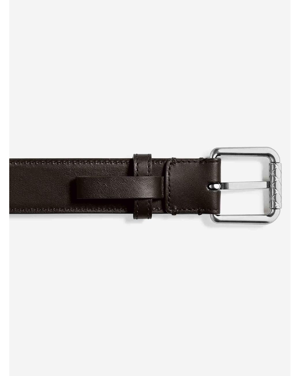 Bottega Veneta Black Intrecciato Belt for men