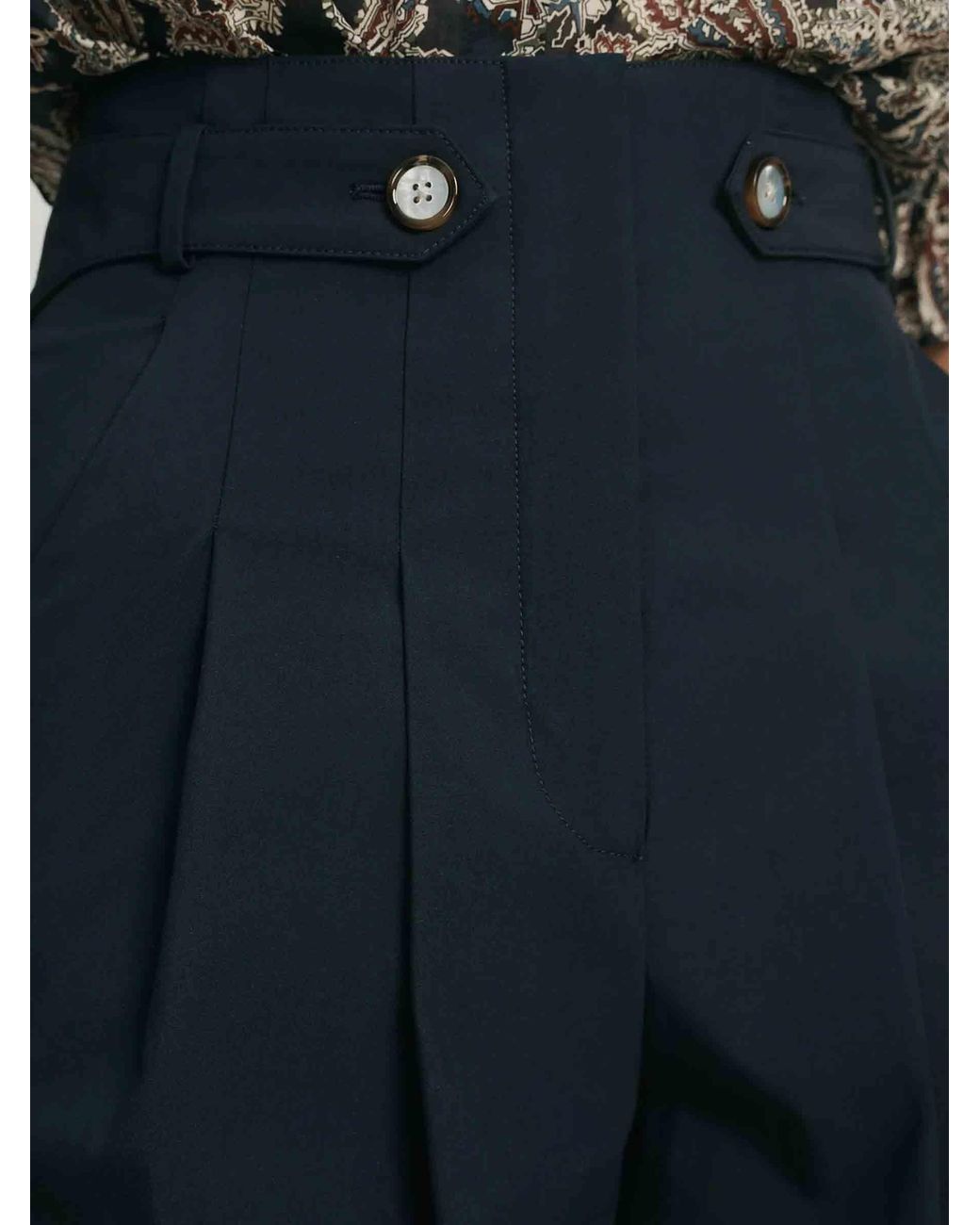 Veronica Beard Blue Allman Wide Leg Trousers