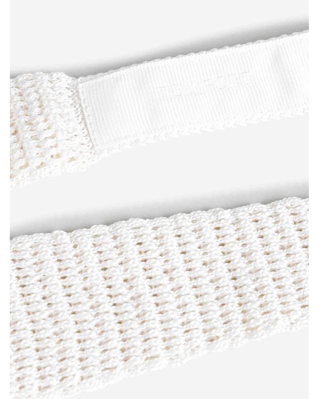 Tom Ford Seidenstrickkrawatte in Natural für Herren