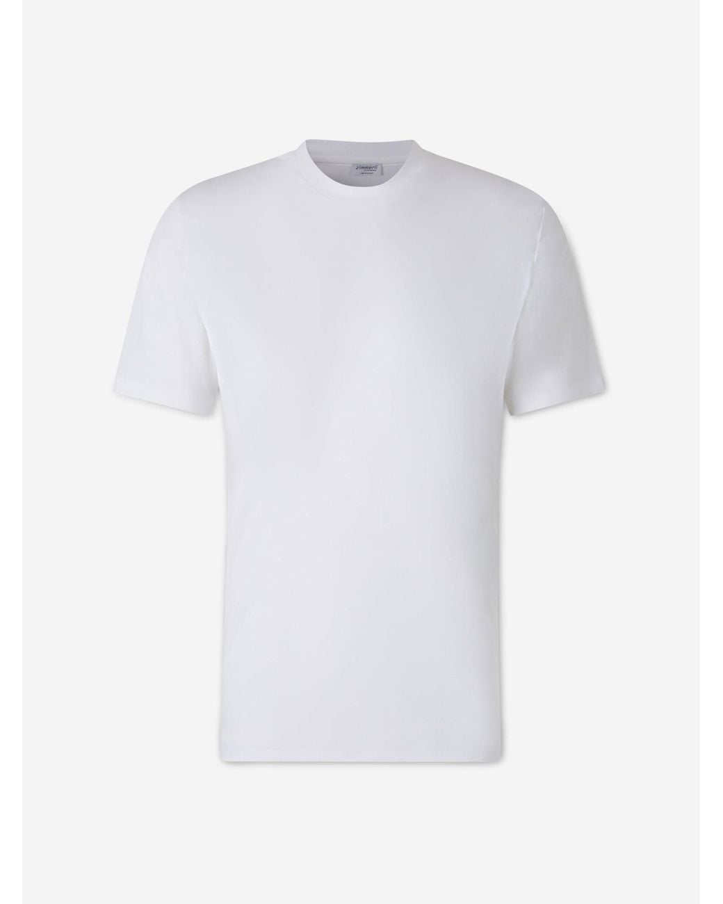 Zimmerli of Switzerland White Round Neck T-Shirt for men