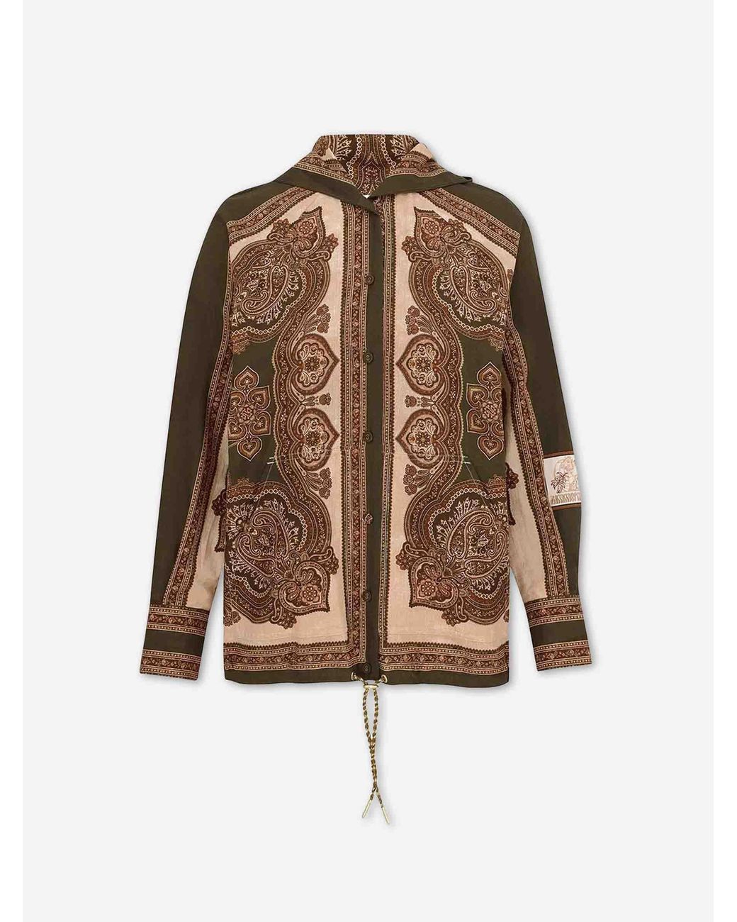 Blusa Estampada Capucha Zimmermann de color Brown