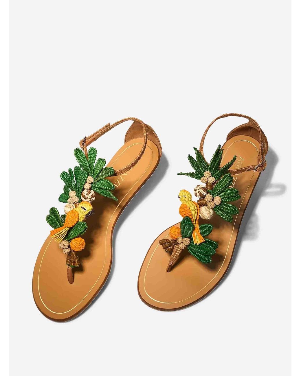 Aquazzura Natural Birdsong Flat Sandals