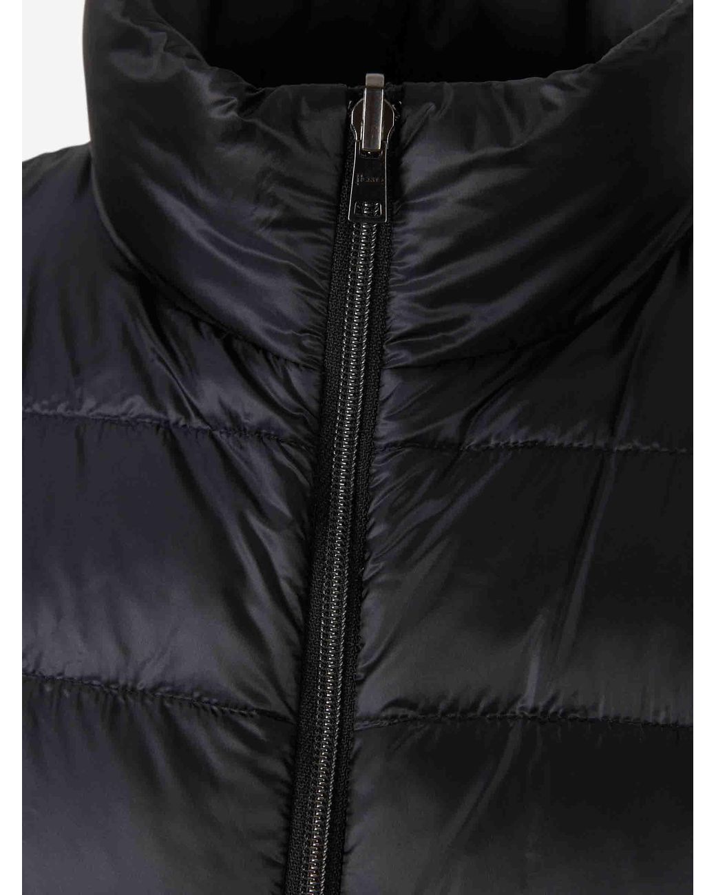 Herno Black Polyamide Down Vest for men