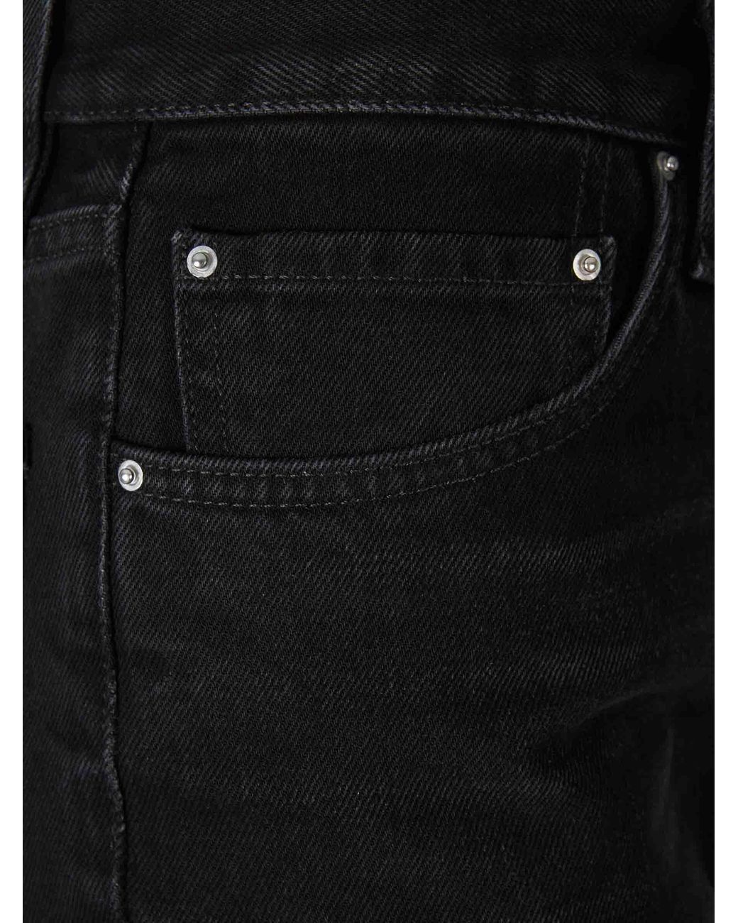 Totême Black Straight Leg Cotton Jeans