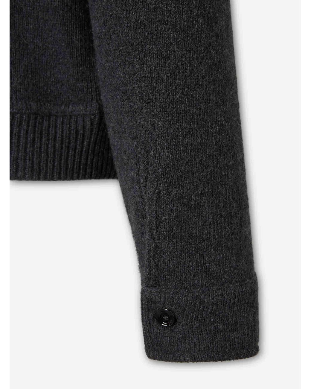 Lardini Black Cashmere Cardigan for men