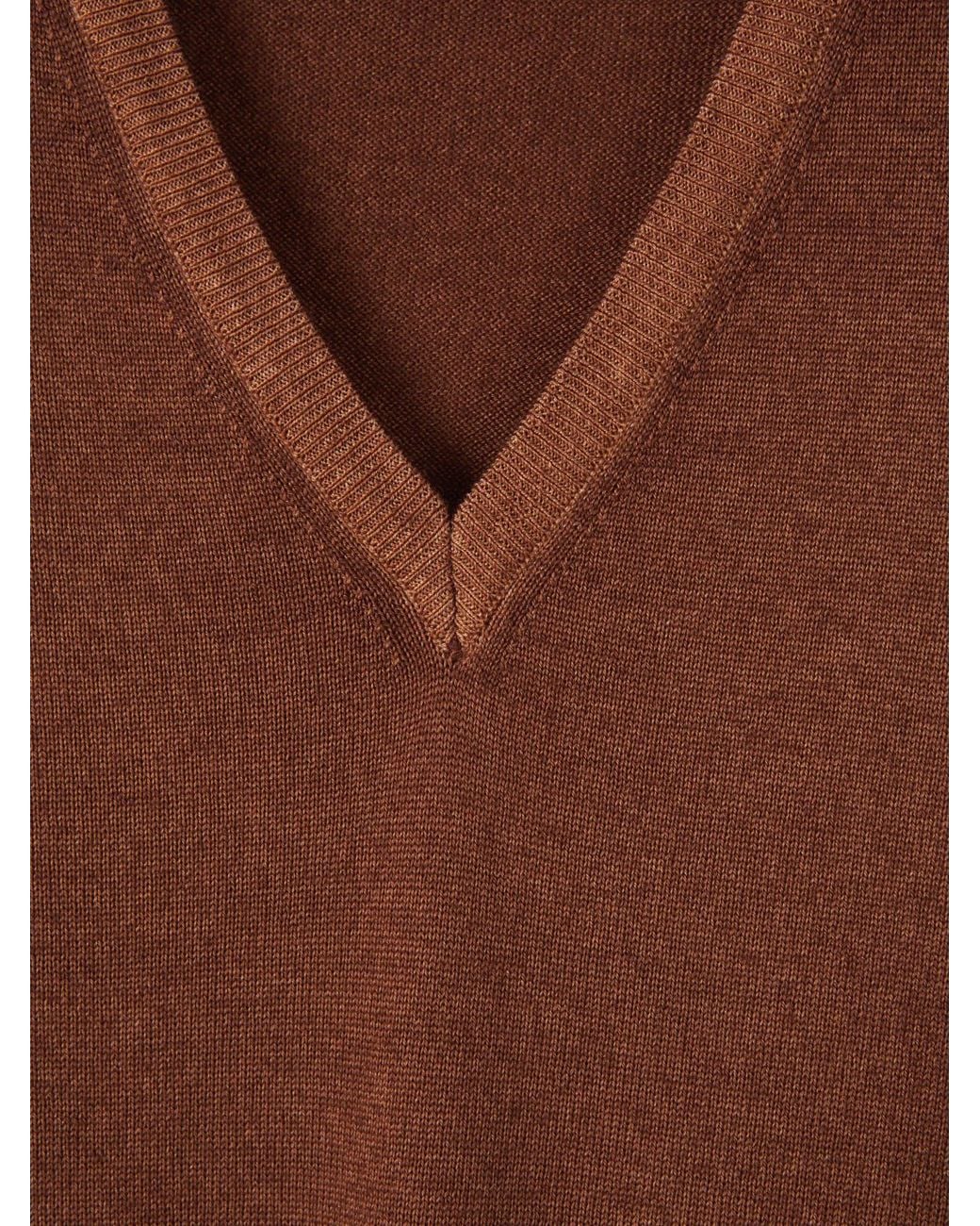 Santa Eulalia Brown Sweater V-Neck for men