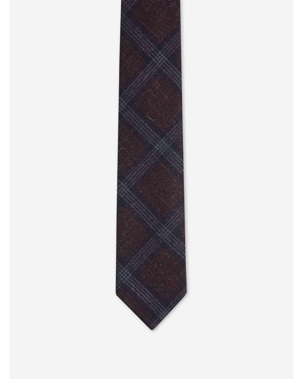 Bigi por Santa Eulalia Blue Wool Plaid Tie for men