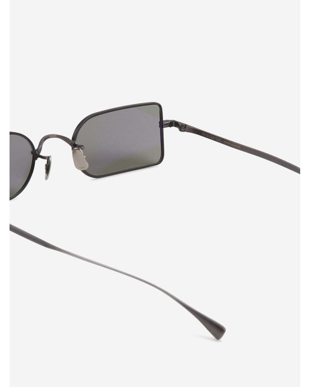 Eyevan 7285 Gray Rectangular Sunglasses for men