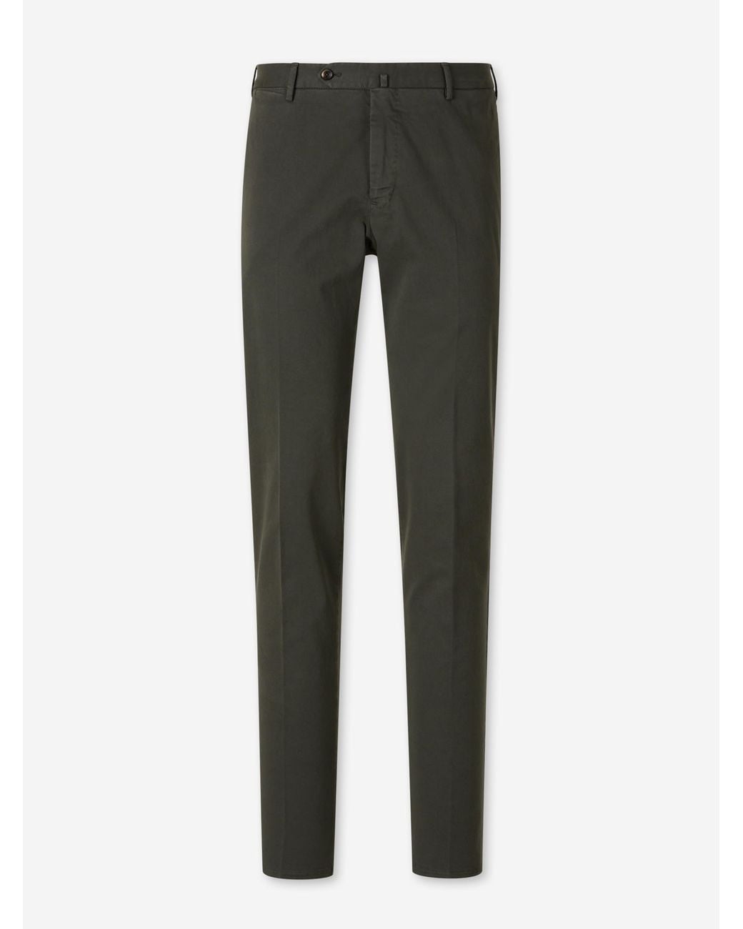 PT Torino Gray Straight Chino Trousers for men