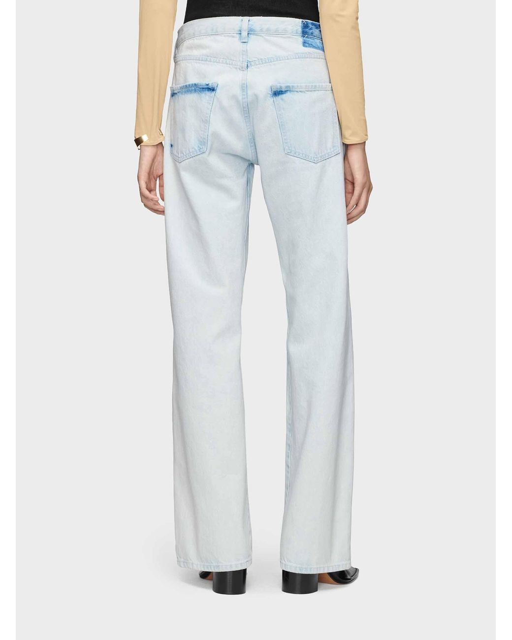 Maison Margiela Blue Wide Leg Straight Jeans