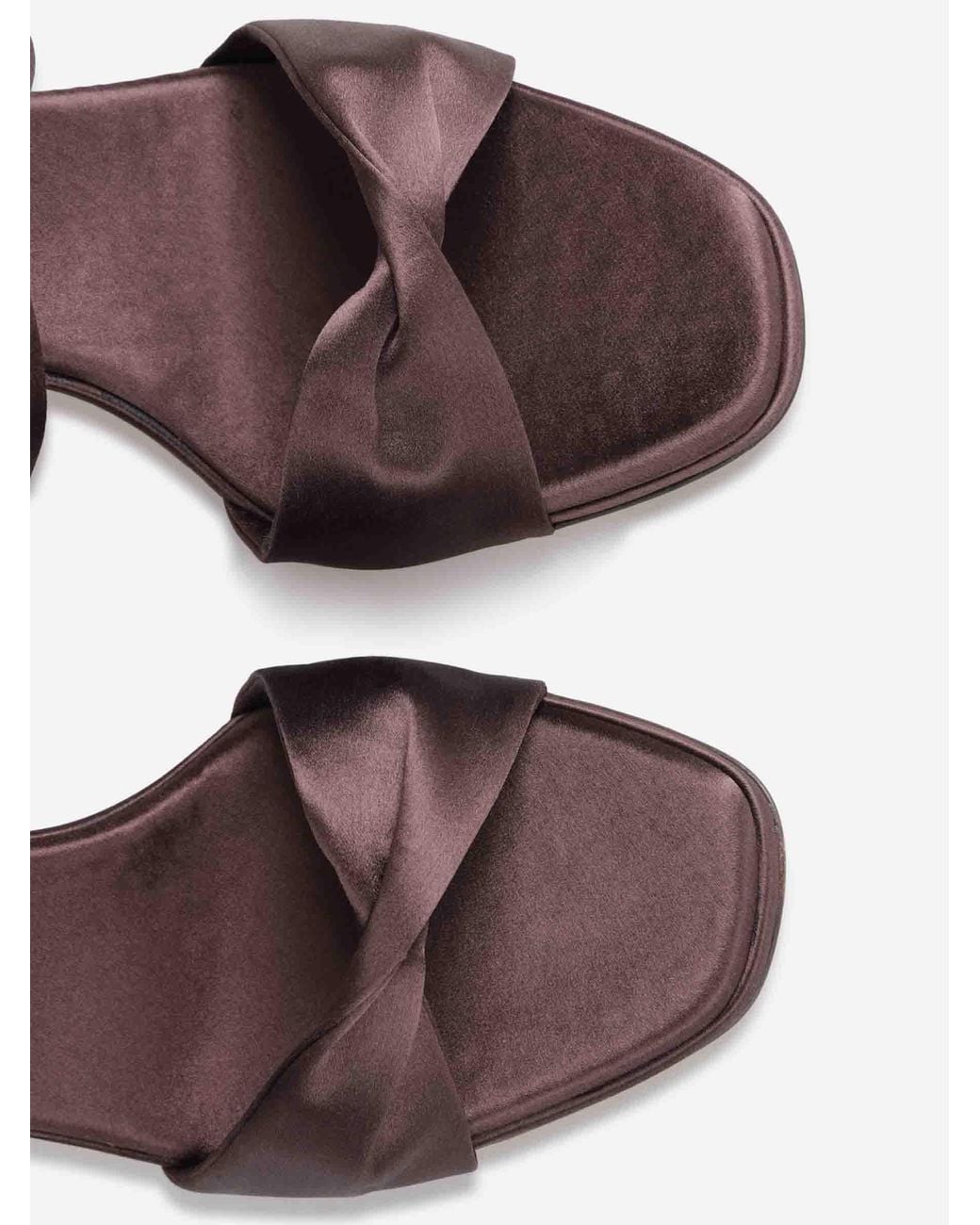 Aquazzura Brown Twist 75 Sandals