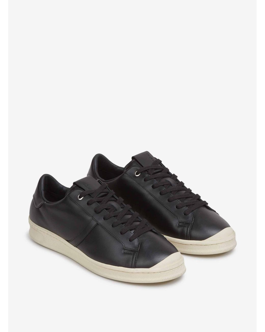 Jil Sander Black Leather Sports Shoes for men