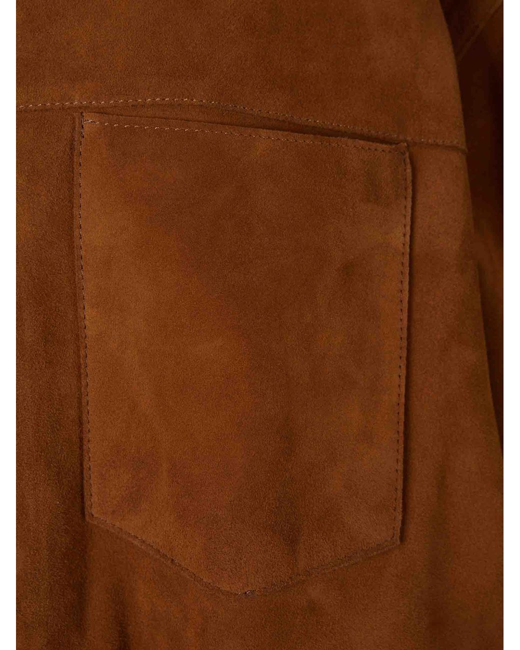 AMI Brown Suede Leather Jacket