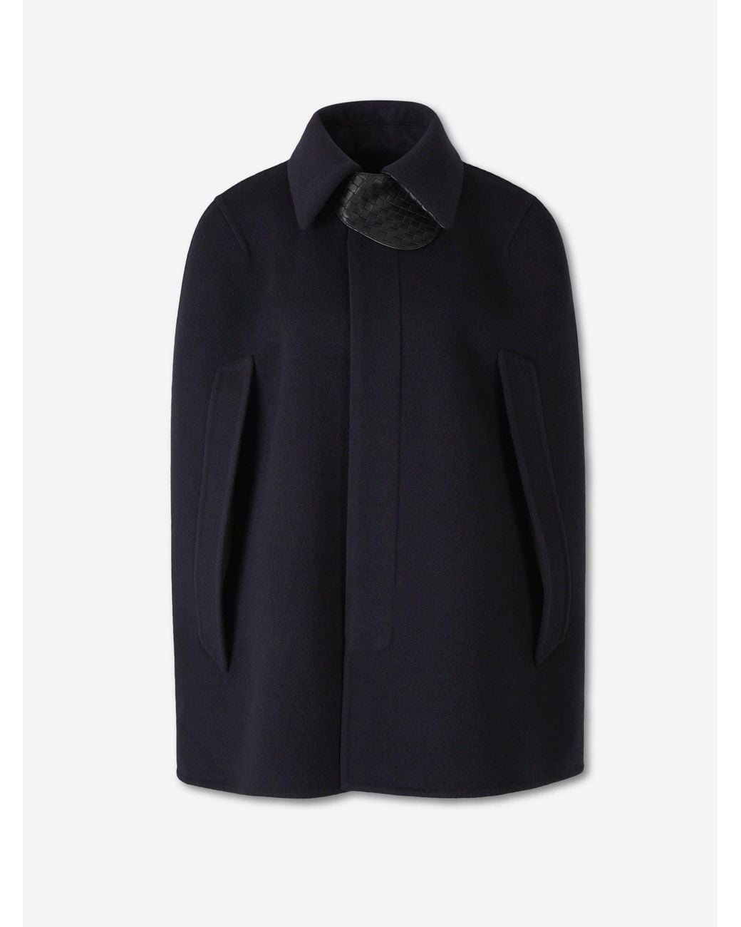 Bottega Veneta Blue Cashmere Wool Cape
