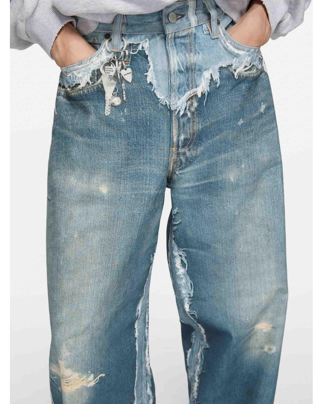 Acne Blue Contrast Patch Jeans