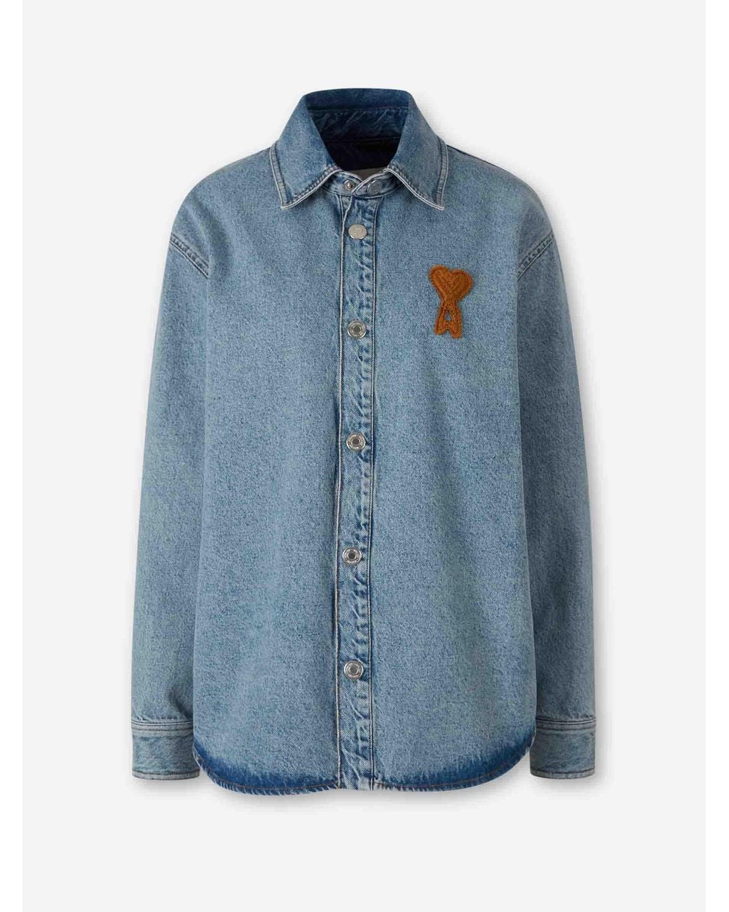 Sobrecamisa Denim AMI de color Blue