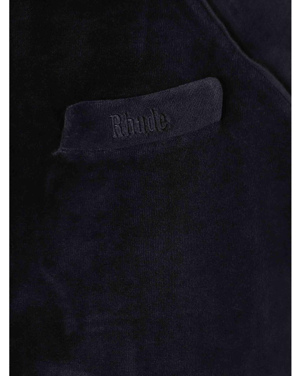 Rhude Blue Velvet Sports Jacket for men