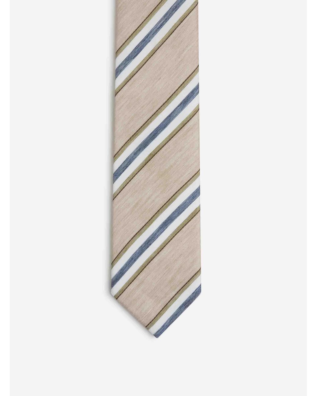 Corbata Motivo Rayas Bigi por Santa Eulalia de hombre de color White