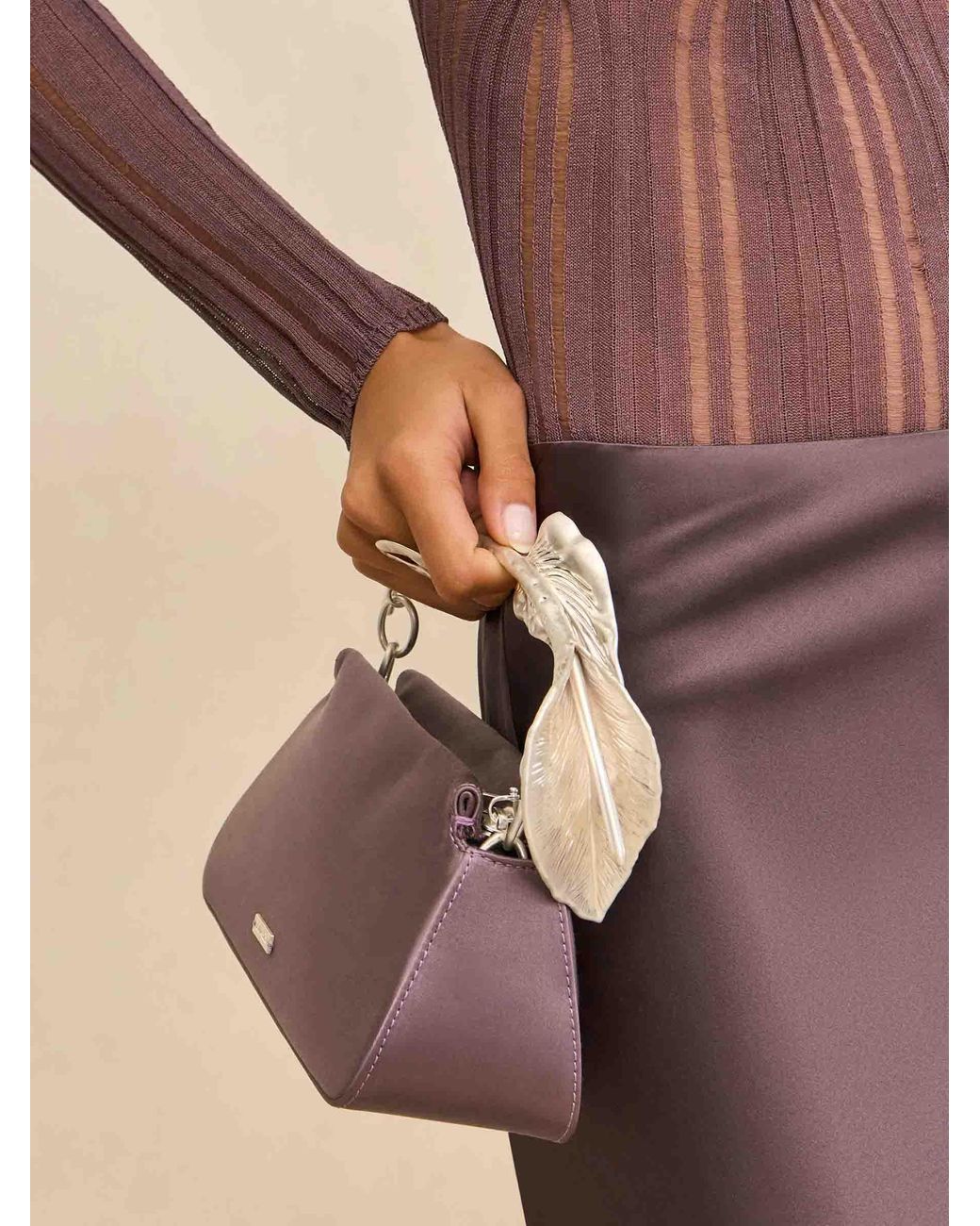 Cult Gaia Purple Calla Handbag