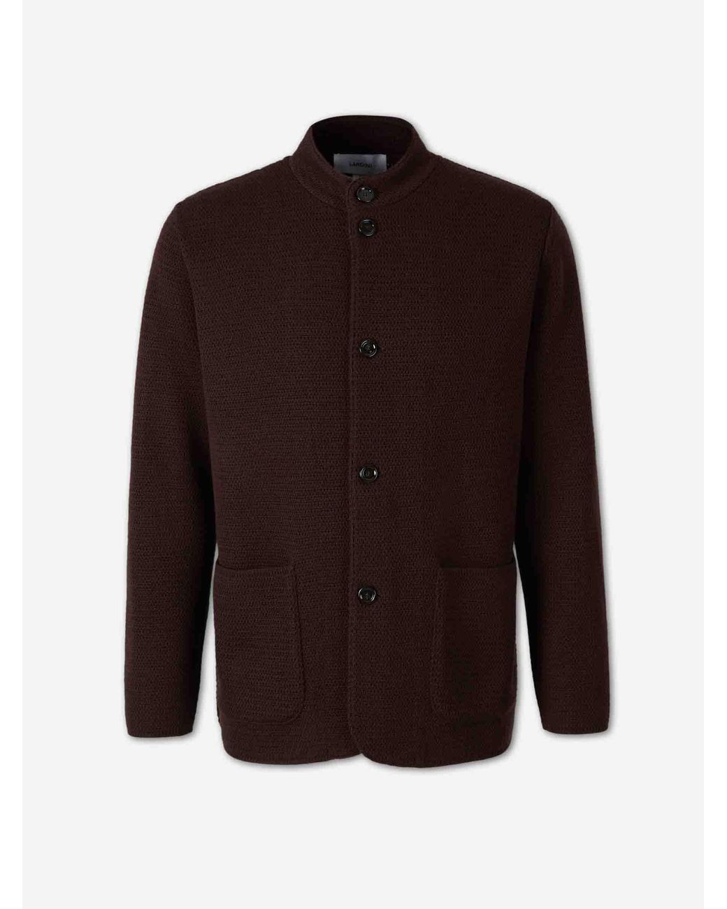 Lardini Brown Wool Cardigan for men
