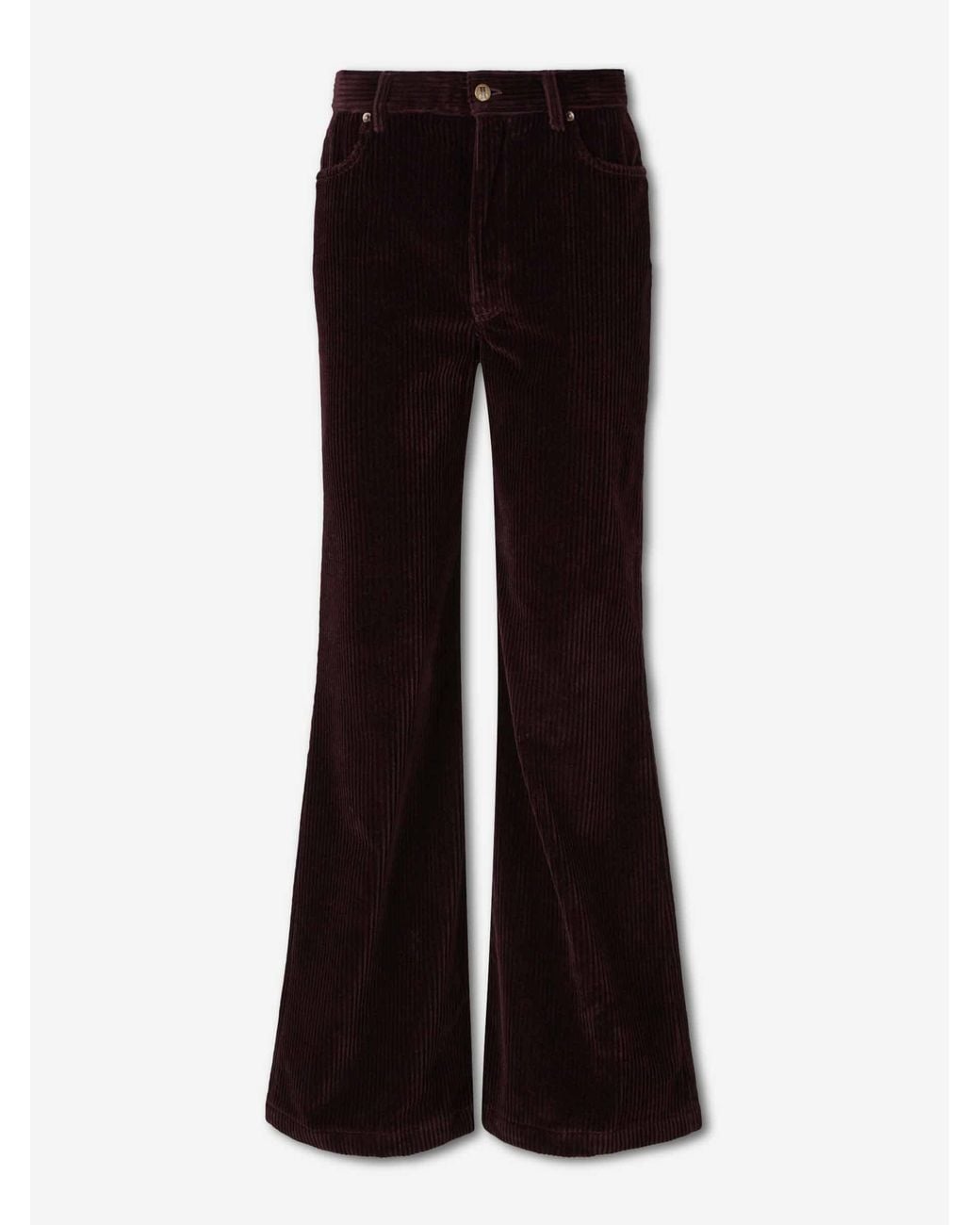 LaDoubleJ Black Flared Corduroy Trousers