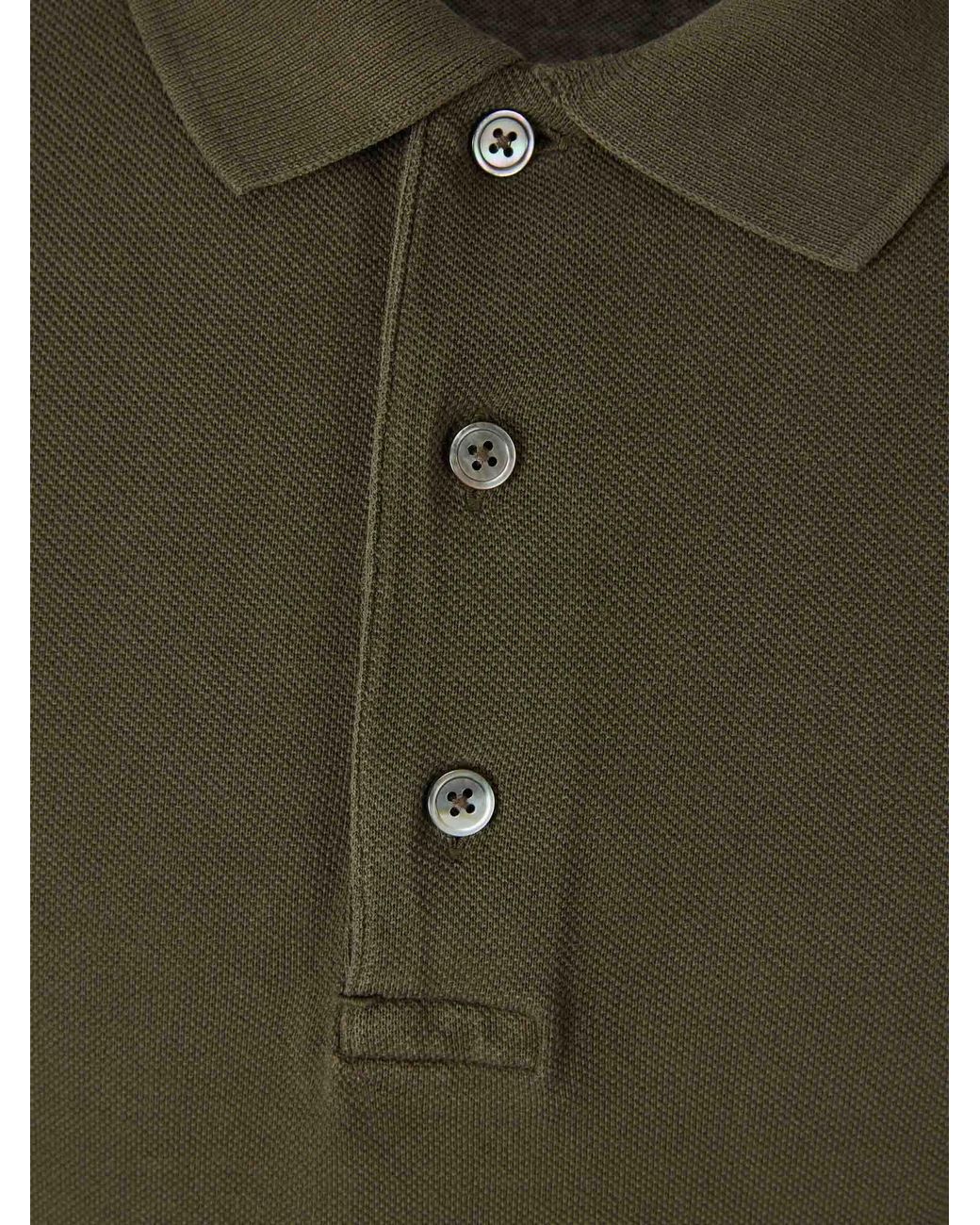Polo Liso Algodón Tom Ford de hombre de color Green