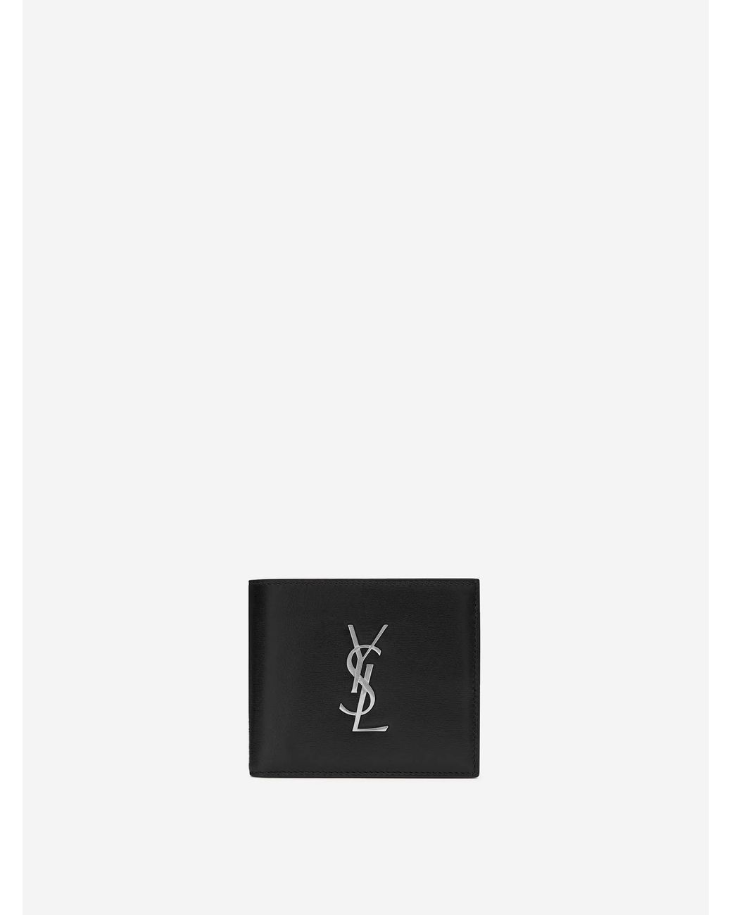 Saint Laurent White Cassandre East/West Wallet for men