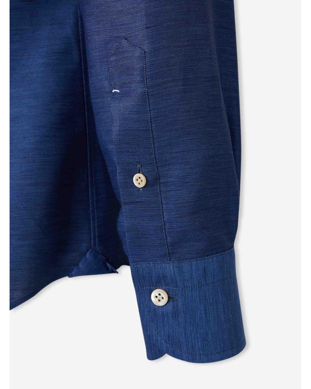 Santa Eulalia Blue Plain Shirt for men