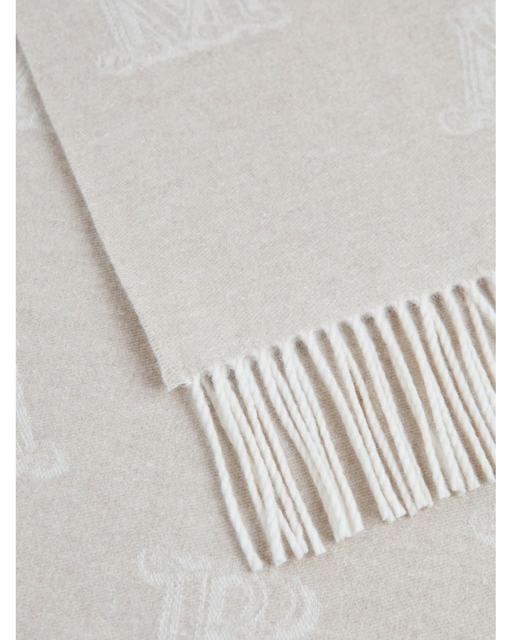 Sciarpa Di Cashmere Lettere di Max Mara in White