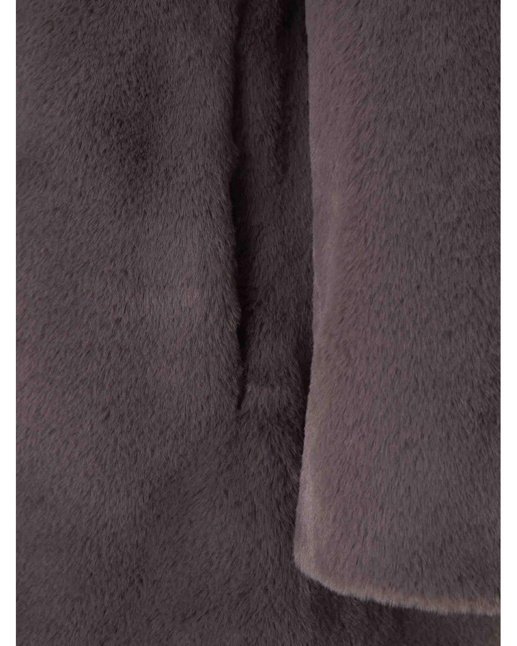 Herno Brown Short Fur Coat