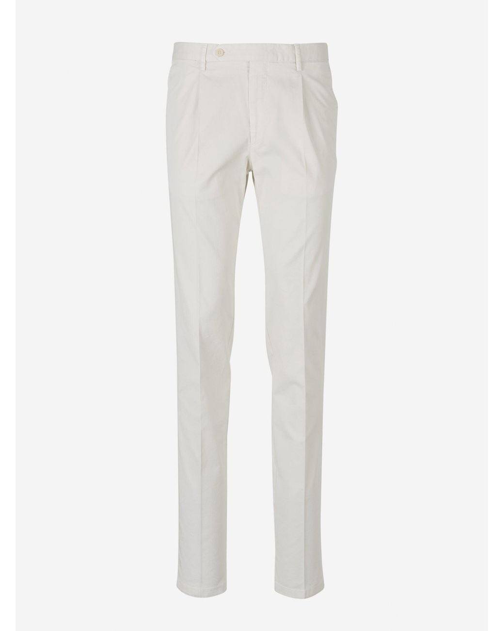 Santa Eulalia White Formal Cotton Trousers for men