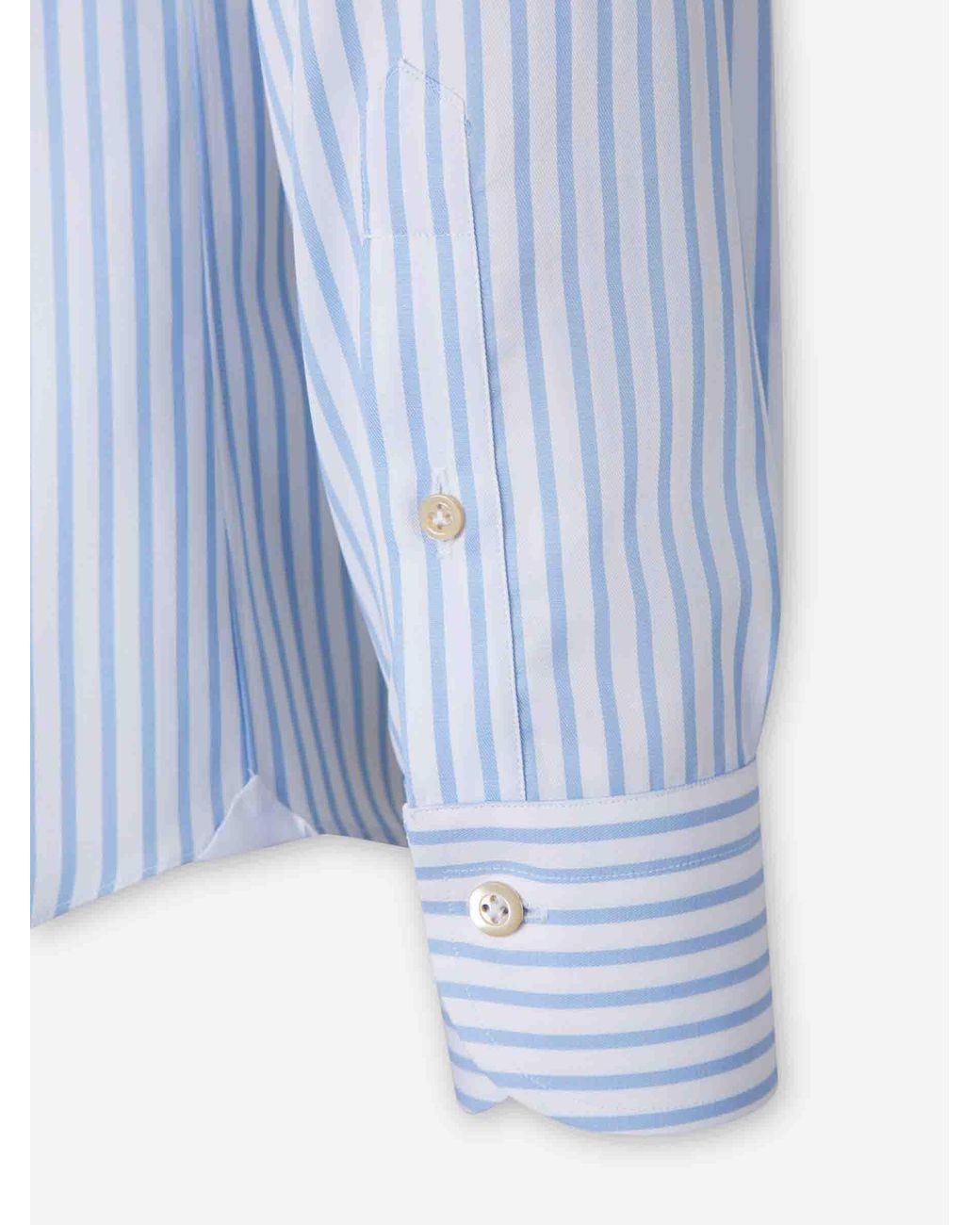 Santa Eulalia Blue Striped Shirt for men