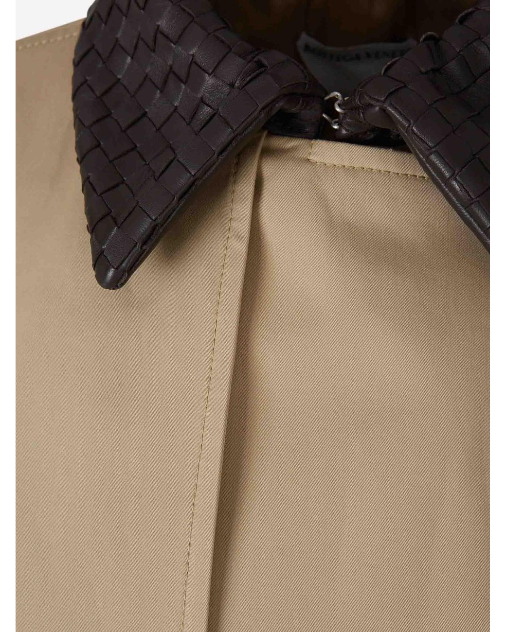 Bottega Veneta Natural Long Cotton Trench Coat